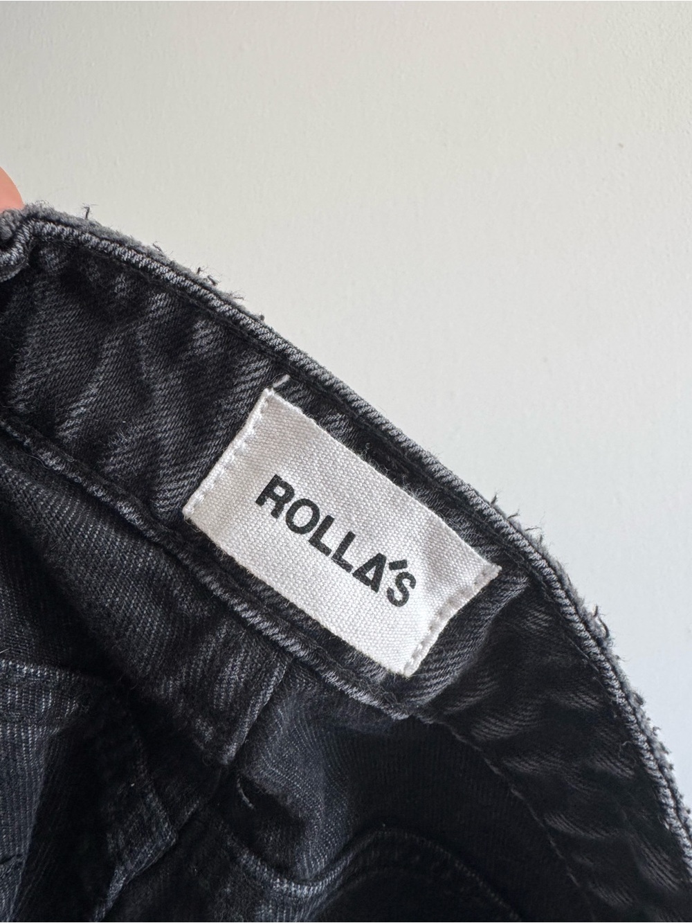 ROLLA'S Dusters Black Distressed High-Rise Slim Denim Shorts Size 31 - Picture 9 of 10